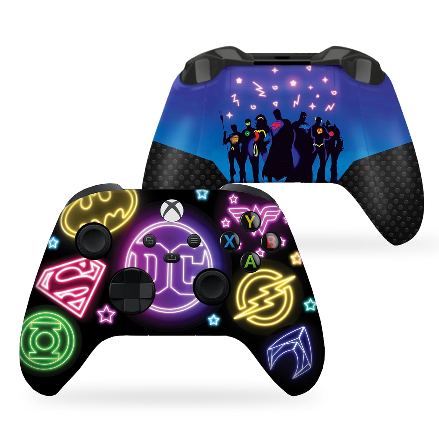 DreamController DC Comiic Neon Custom X-box Controller Wireless compatible with X-box One/Series X/S Proudly Customized in USA with Permanent HYDRO-DIP Printing (NOT JUST A SKIN).
