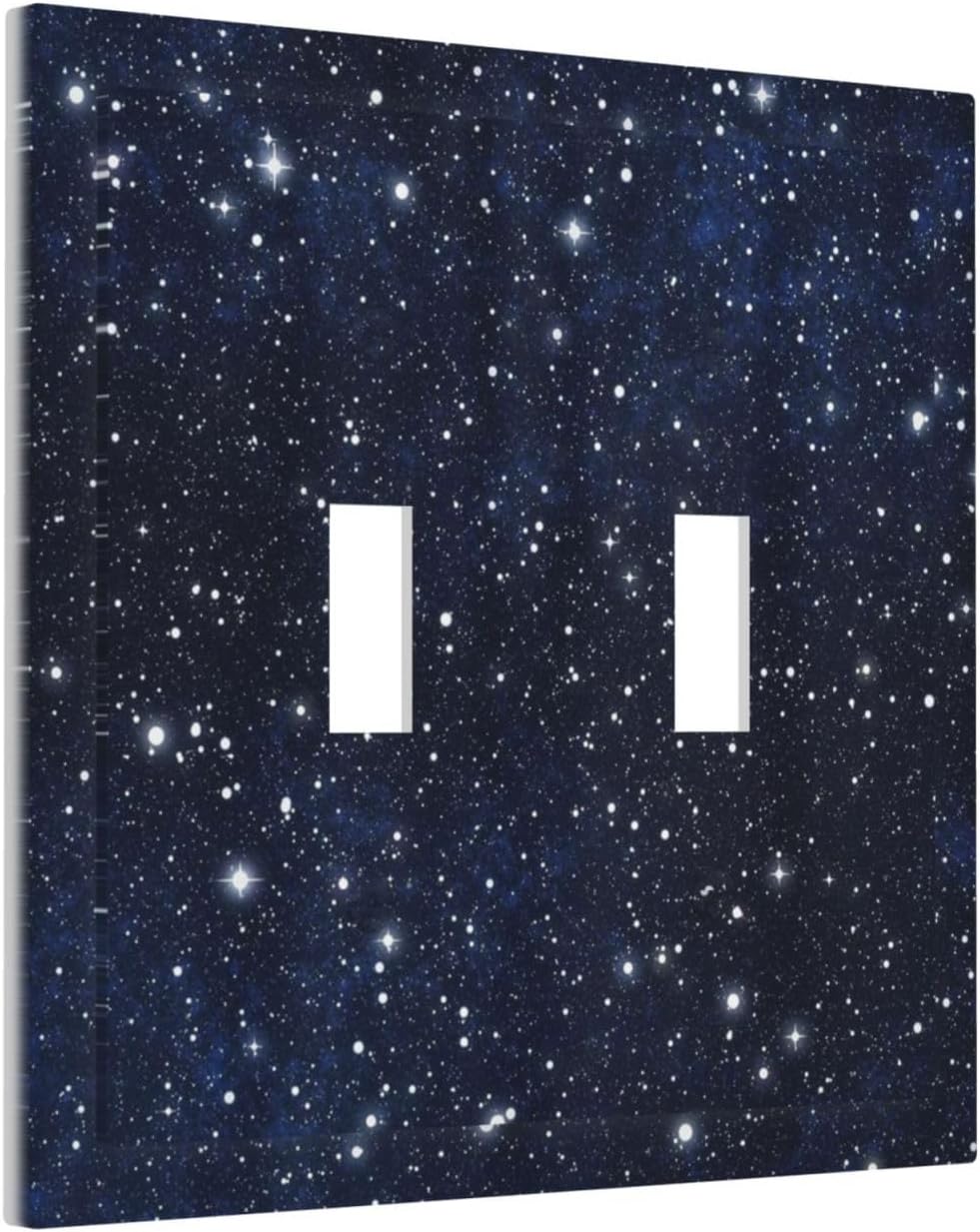 Decorative Light Switch Cover Night Sky Star Cosmic Starry Fantasy Galaxy Universe Space Double Toggle Switchplate 2 Gang Personalized Wall Plate Switchcovers Decora Light Switch Plate