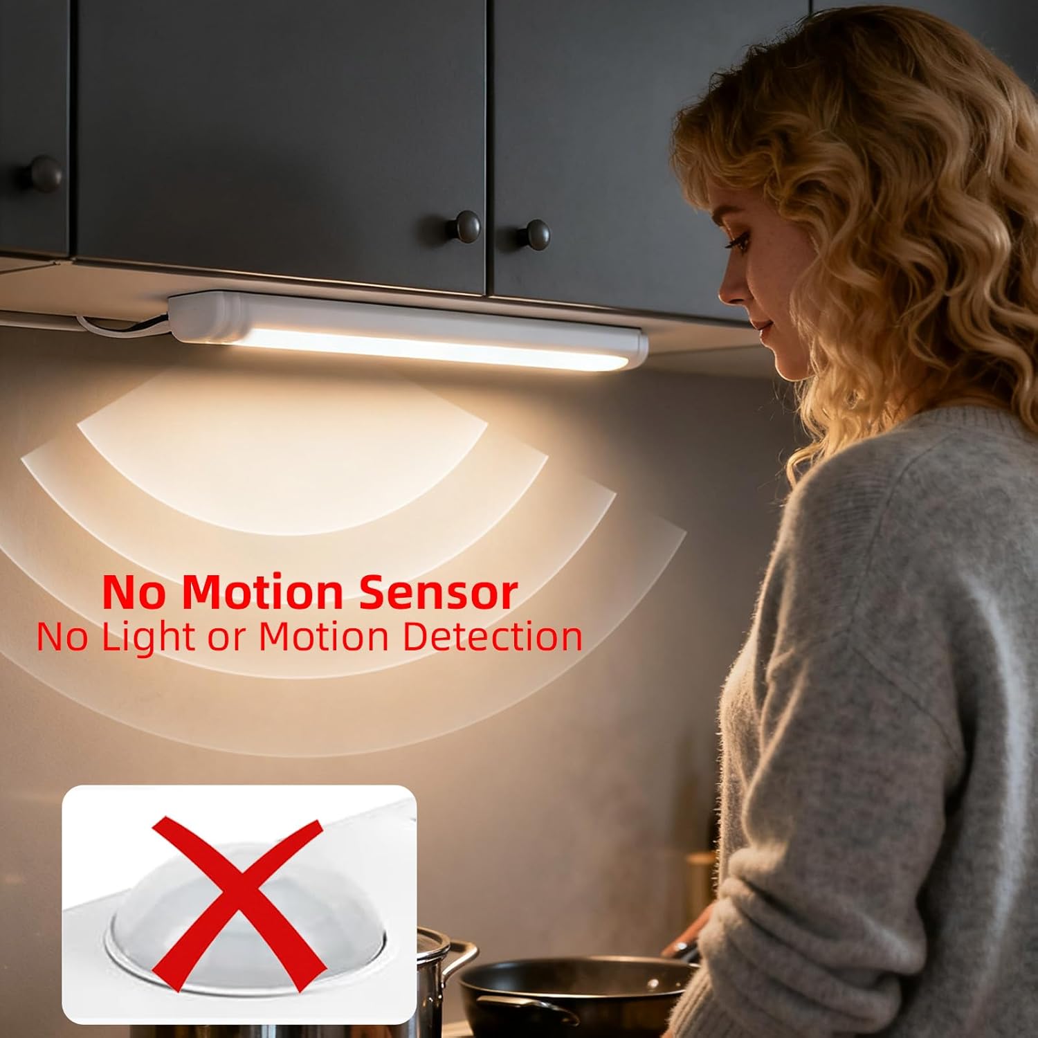 Drawer Lights When Open, 6-Pack Closet Lights Battery Operated with Door Sensor, Cabinet Lights When Open for Drawer, Pantry, Kitchen, Gun Safe, Wardrobe