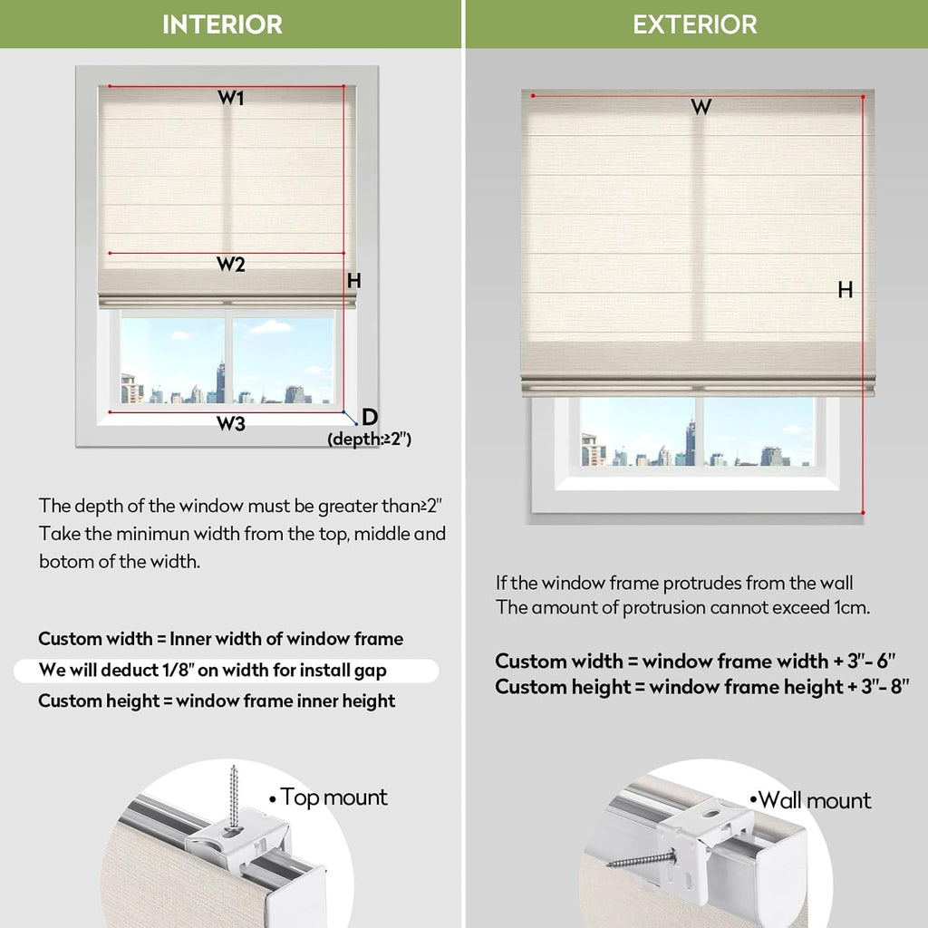 ZSTARR Smart Roman Shades Rechargeable Motorized Blinds with Remote Light Filtering Roman Window Shades Plain Fold Soft for Doors Bedroom, Custom Size (Sheer Beige)