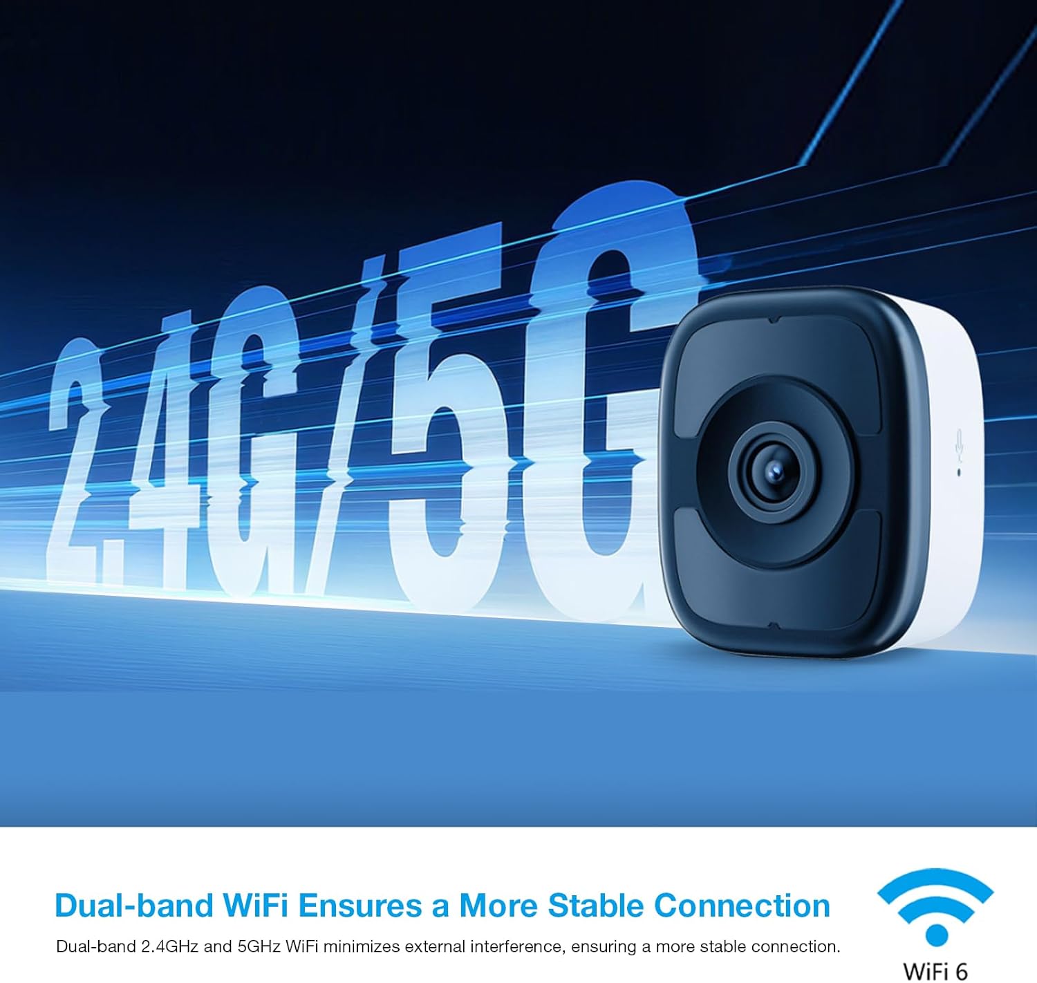 5MP 3K Window Camera, 2.4G & 5G WiFi Indoor Cameras for Home Security with Color Night Vision, Window Security Cam with Smart Human/Motion Detection, 2-Way Audio, 24/7 Recording, Easy & Quick Install