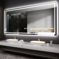 72x36 Inch LED Bathroom Mirror, Backlit and Front-lit,Large Lighted Vanity Mirror with Lights,Anti-Fog,Dimmable,ETL Listed