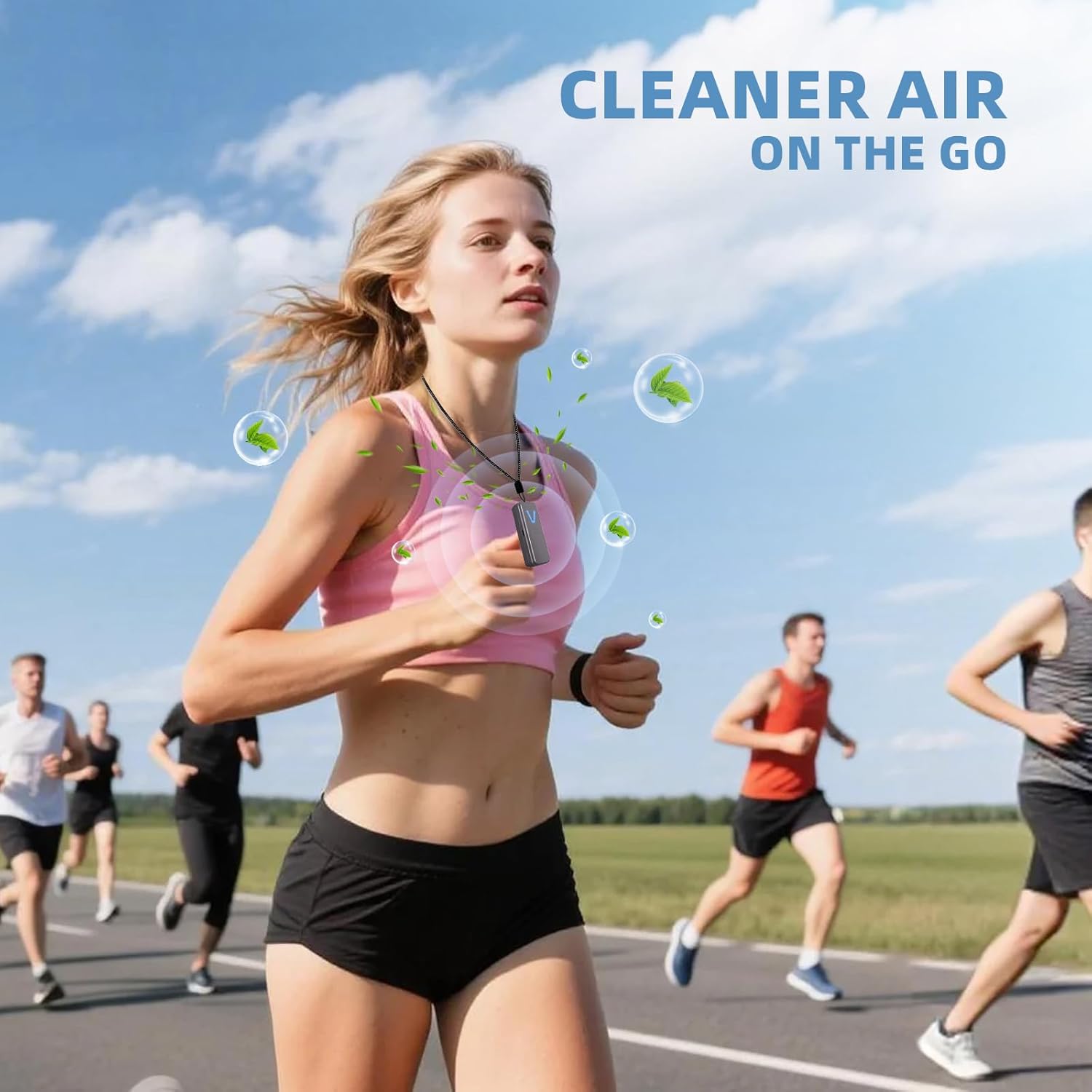 Air Purifier – F2V Portable Personal Wearable Mini Negative Ion Air Ionizer, USB Rechargeable, Filter-Free & Quiet, Ideal for Travel, Commute, Home & Office, Gray or White
