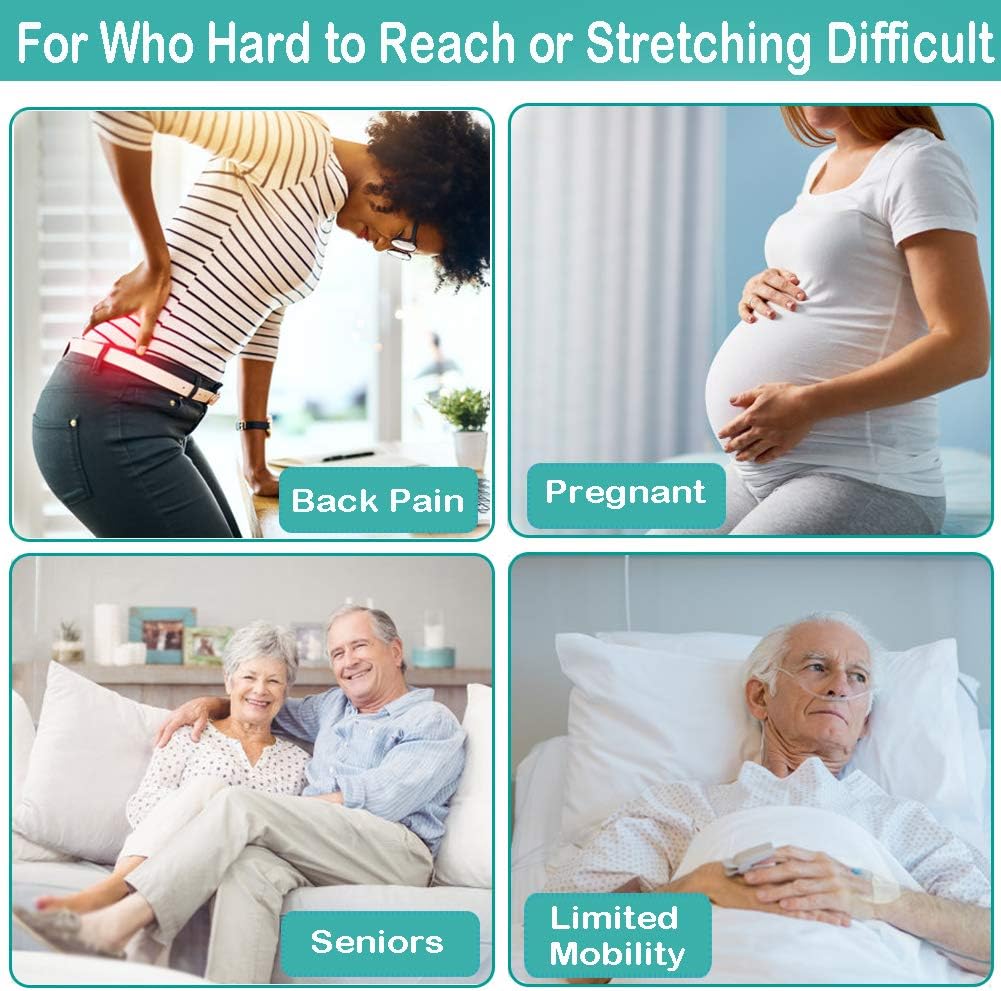 Toilet Aid Wiper Self Assist Bathroom Bottom Butt Wipe Helper Wand Long Reach Comfort Wipe Tool Paper Tissue for Pregnant After Surgery Seniors Arm Handicap Bariatric