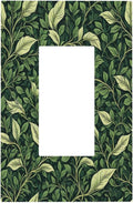 Outlet Covers Vintage Green Plant Leaves 1 Gang Wall Plates Single Rocker Light Switch Covers Decorative Switch Plates Electrical GFCI Panel Covers for Home Office Decor 5 X 3 IN
