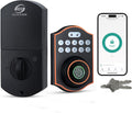 Smart Fingerprint Door Lock, Keyless Entry Deadbolt with Electronic Keypad, Bluetooth App Control, One Time Code, IP65 Weatherproof, for Front Door/Home/Office (Oil Rubbed Bronze)