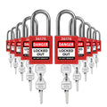 TRADESAFE Lockout Tagout Locks Set - 10 Red Loto Locks, Lockout Locks Keyed Different, 2 Keys Per Lock, OSHA Compliant Lock Out Tag Out Padlocks, Safety Padlocks for Electrical Lockout Tag Out Kits
