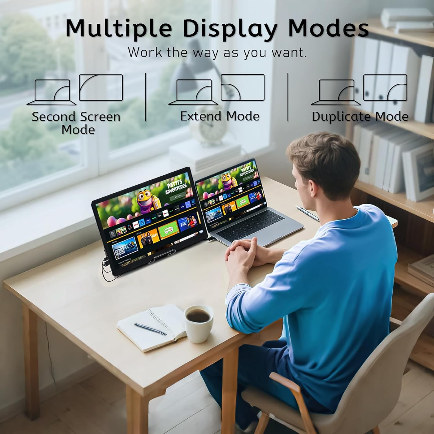 HMTECH 15.6'' Raspberry Pi Screen FHD 1920×1080 IPS Touchscreen Monitor, HDR Plug&Play, Secondary & External Monitor for Raspberry Pi 5/4/3/ Win 11/10/8/7