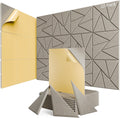 22 pack Acoustic Panels With Self-Adhesive, 12"X 12"X 0.4"Sound Proof Foam Panels, Sound Panels High Density, Soundproof Wall Panels for Home Studio Office Camel