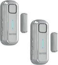 Daytech Refrigerator & Freezer Door Alarm - Adjustable 1-4 Minute Delay, 0-120dB Adjustable Siren, Door/Window Sensor for Home or Business (2 Pack, Grey)