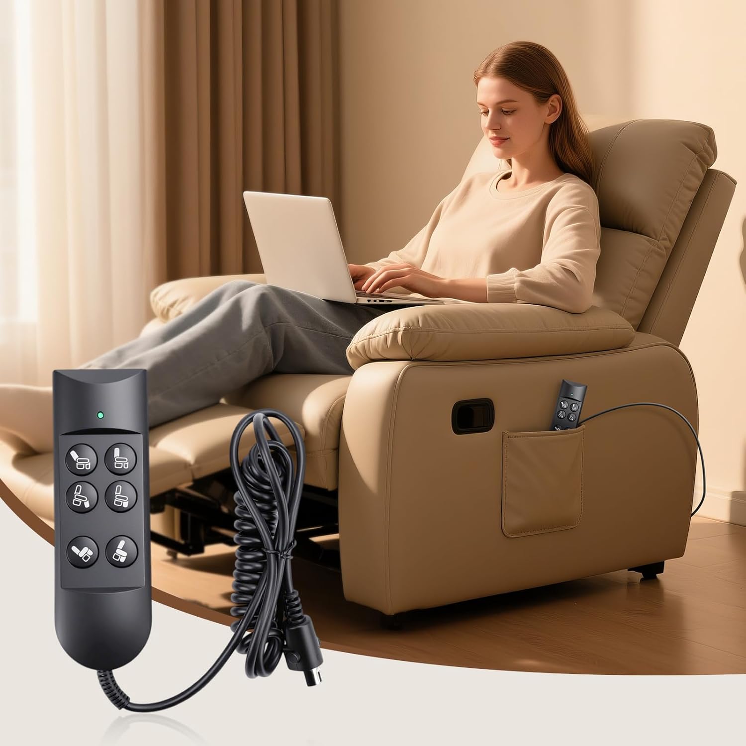 Yosoo Health Gear Lift Chair Remote Control Replacement, 6 Button 5 Pin Wired Lift Chairs Power Recliners Remote Hand Control for Ultra Comfortable Chair Electric Bed Sofa Replacement