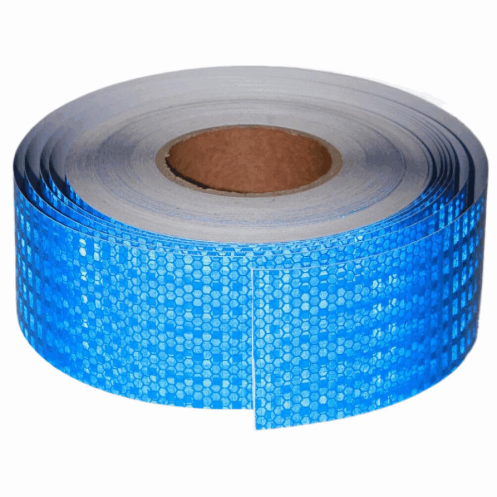 Blue Reflective Tape 3 inch Wide, Outdoor Waterproof High Visibility Warning Industrial Marking Tape, Safety Stickers (168 feet)