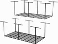 SunsGrove 4x8 Garage Storage Overhead Rack Organization, Adjustable Ceiling Mounted Storage Racks, 800LBS Weight Capacity, 22"-40" Ceiling Dropdown, 2 Pcs, Hammertone Black