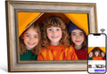 10.1 Inch Wood Finish Digital Picture Frame, Smart WiFi Digital Photo Frame, 1280x800 IPS HD Touchscreen – Effortlessly Share Photos and Videos from Anywhere