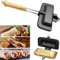 Hot Dog Toaster, Bun And Hotdog Toaster, Pie Maker Double Sided Baking Pan, Pie Iron, Mountain Pie Maker Cast Iron Sandwich Maker, Flip Grill Pan For Breakfast Pancakes, Toast, Omelets