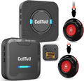 CallToU Wireless Caregiver Pager System – 2 Receivers & 2 Call Buttons for Elderly at Home – 500FT Range SOS Call Bell for Seniors, Patients, Disabled – Easy to Use & Expandable