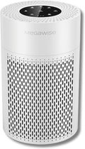 MegaWise Silent Desktop Air Purifier with 3 Speeds for Home Office True H13 Filter with Smart Air Quality Sensor, Sleep Mode, Pets Hair, Odors, Smoke, Dust (White)