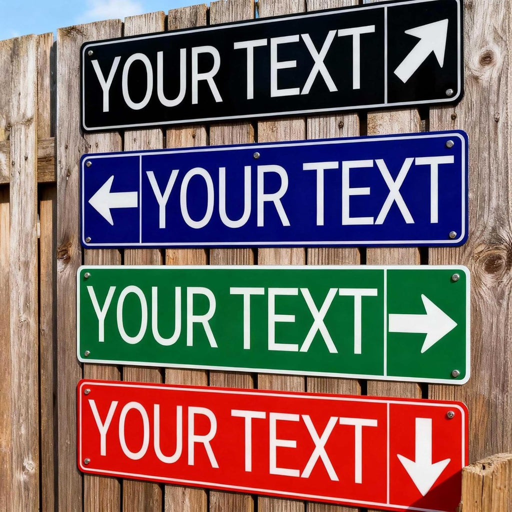 Custom Street Signs, Reflective Option, Single/Double Sided, Rust Free Aluminum, UV Protected & Weatherproof - 4x18 Inch