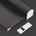ZSTARR Motorized Light Filtering Roller Blinds with Remote Control,Rechargeable Smart Window Shades Compatible with Alexa Google via Hub,Fabric Wrapped Valance, Custom Size (Dim Gray)