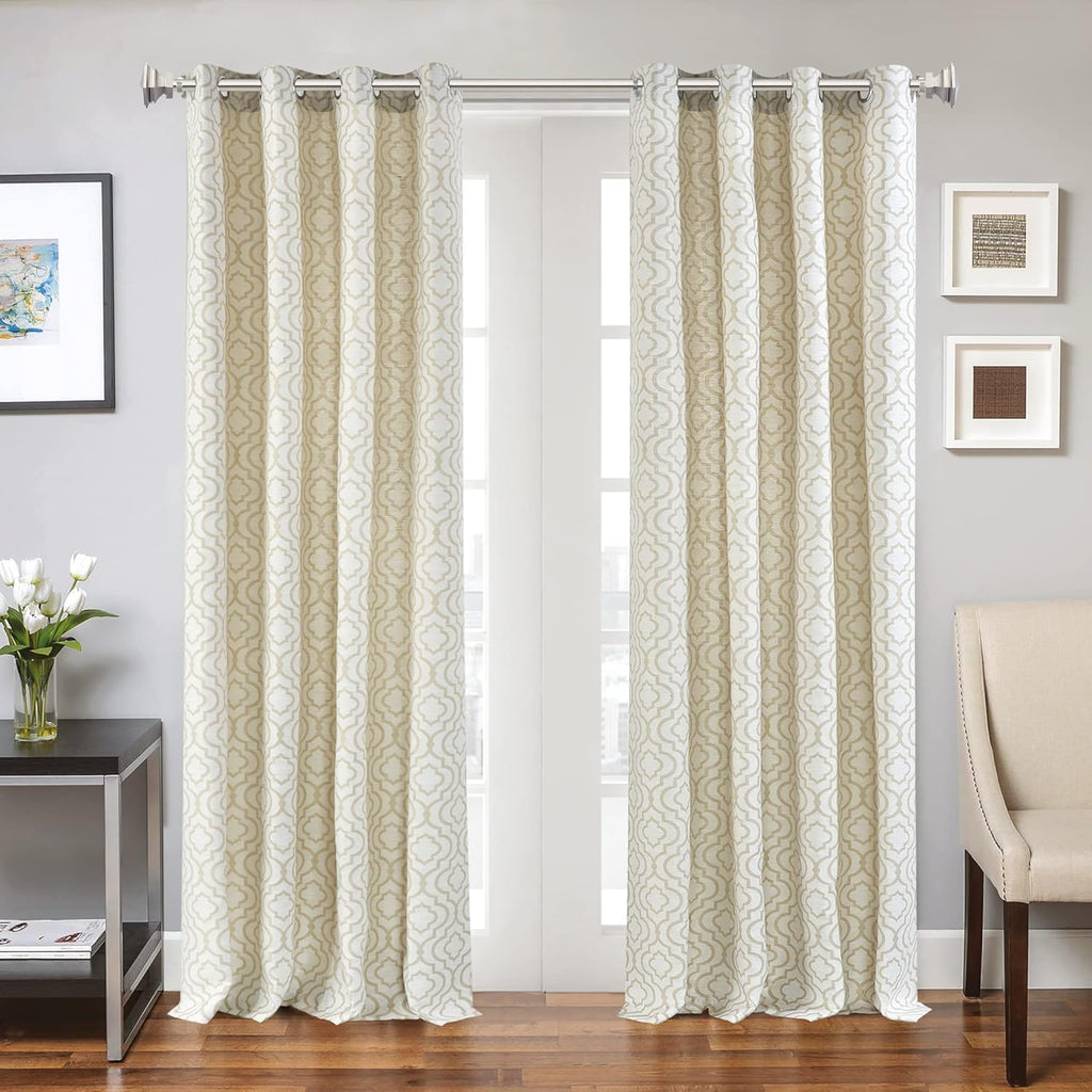 Deco Window 2 Pcs 36"-66" Extendable Curtain Rod for Door & Windows Adjustable Iron Telescopic Drapery Bar with Stacked Square Finials (1" Diameter, Satin Silver)