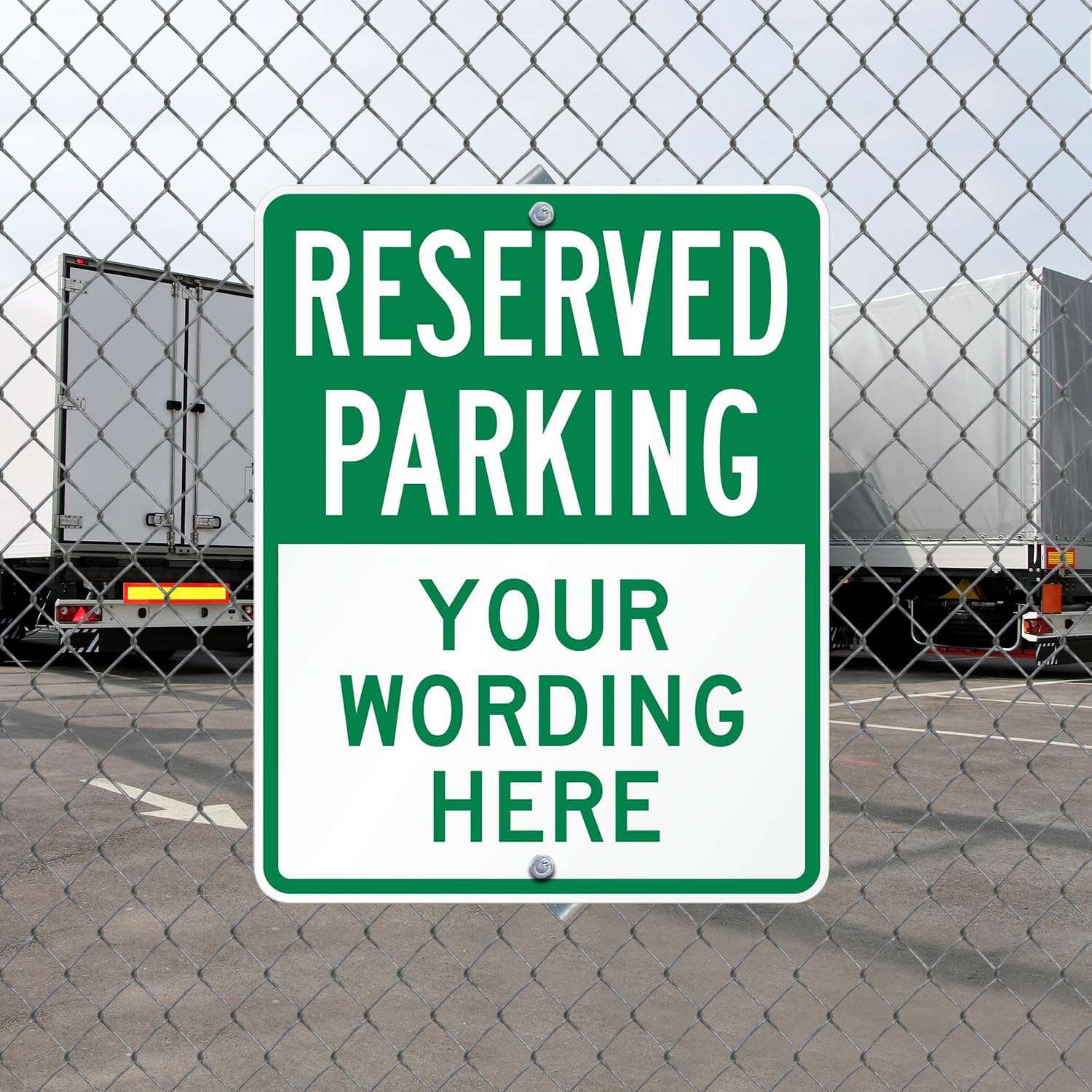 SmartSign 30 x 24 inch Custom “Reserved Parking” Metal Sign - Add Text, 80 mil Laminated Rustproof Aluminum, Green and White, Made in USA