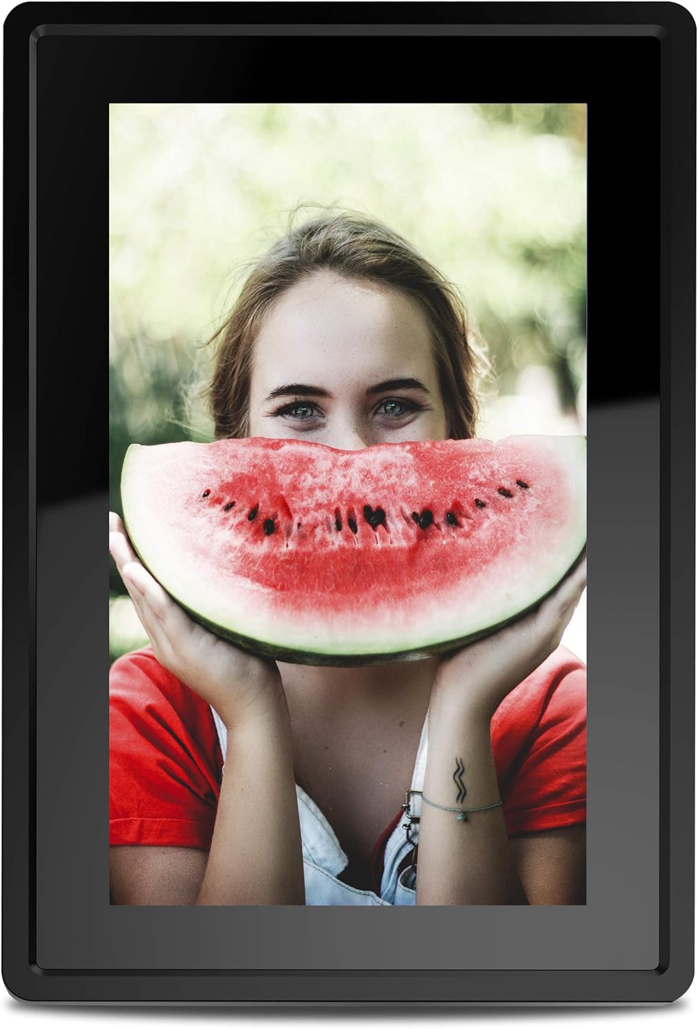 7 Inch 16GB Smart WiFi Digital Picture Frame, Send Photos or Small Videos from Anywhere, Touch Screen, IPS LCD Panel, Wall-Mountable, Portrait and Landscape(Black)