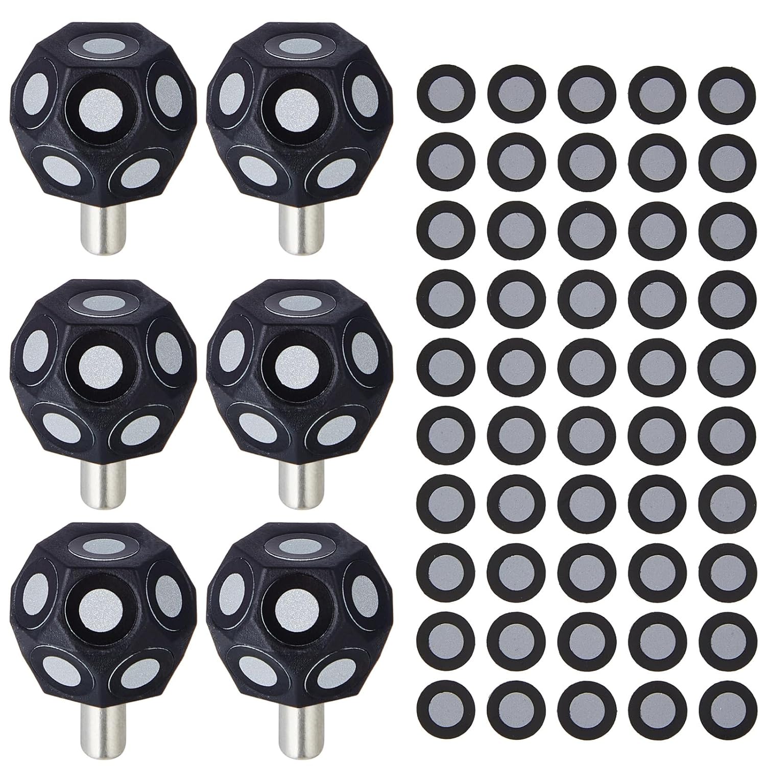 Kingdder 6 Pcs Multi-Angle Marker Set 2 Sheet 100 Point 6.0 mm 3D Scanner Markers Dot Stickers Scanning Spray Scanner Turntable Compatible Tracking Dot Reference Point for 3D Scanning