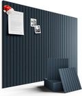 Large Felt Bulletin Board 48" x 36" Cork Board Alternative-12 Pack with 70 Safe Removable Adhesive Tabs, Cork Boards for Walls for Home Office Classroom Pin Board (Deep Charcoal Blue)