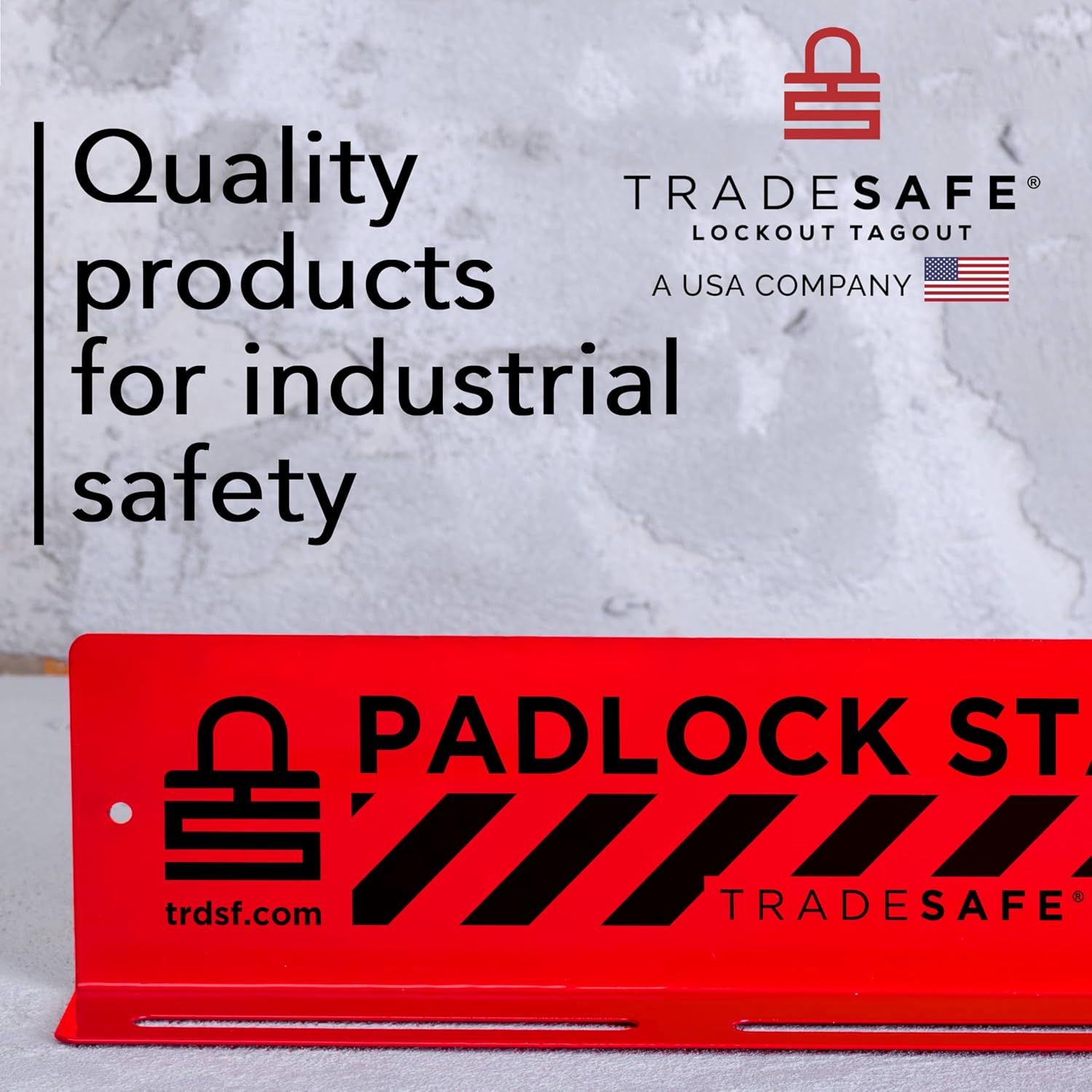 TRADESAFE Lockout Tagout Locks Station - Loto Locks Rack with 10 Padlocks Keyed Different - 2 Keys per Safety Lockout Lock