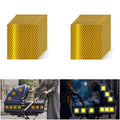 Non Fading Yellow Reflective Stickers 3 inch X 3 inch, Outdoor Waterproof High Visibility Warning Safety Adhesive Reflector Tape (20 Pcs)