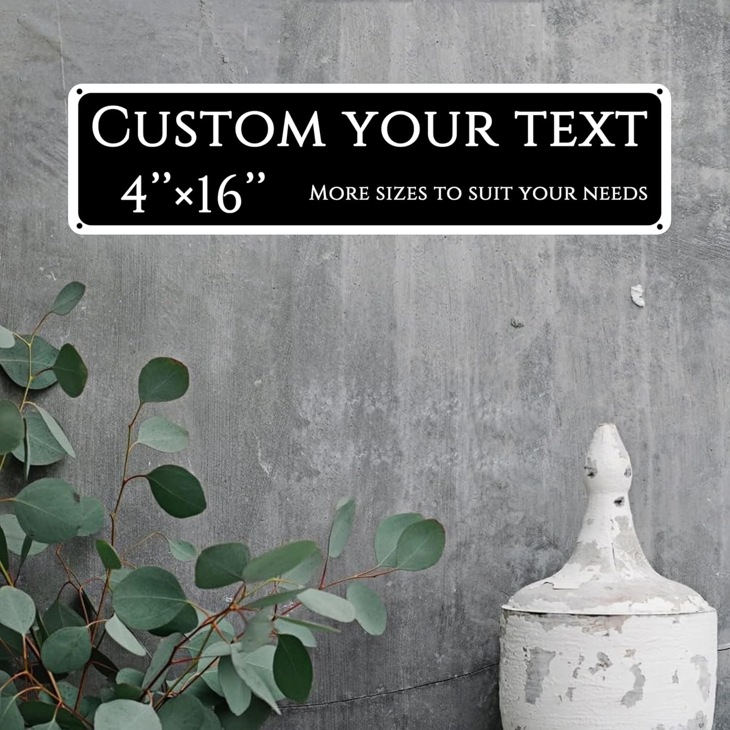Custom Sign,street signs customized，Aluminum Weatherproof Metal Sign Multiple Sizes,Reflective， Customize for school, Business, Workplace, office, Home, Delivery Signs(4 * 16 Inch)