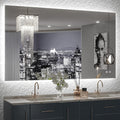 TETOTE 40 x 24 Inch LED Backlit Bathroom Vanity Mirror with Light,Anti-Fog,Dimmable,CRI90+,Touch Button,Water Proof,Horizontal/Vertical,Wall Mounted Lighted Mirror