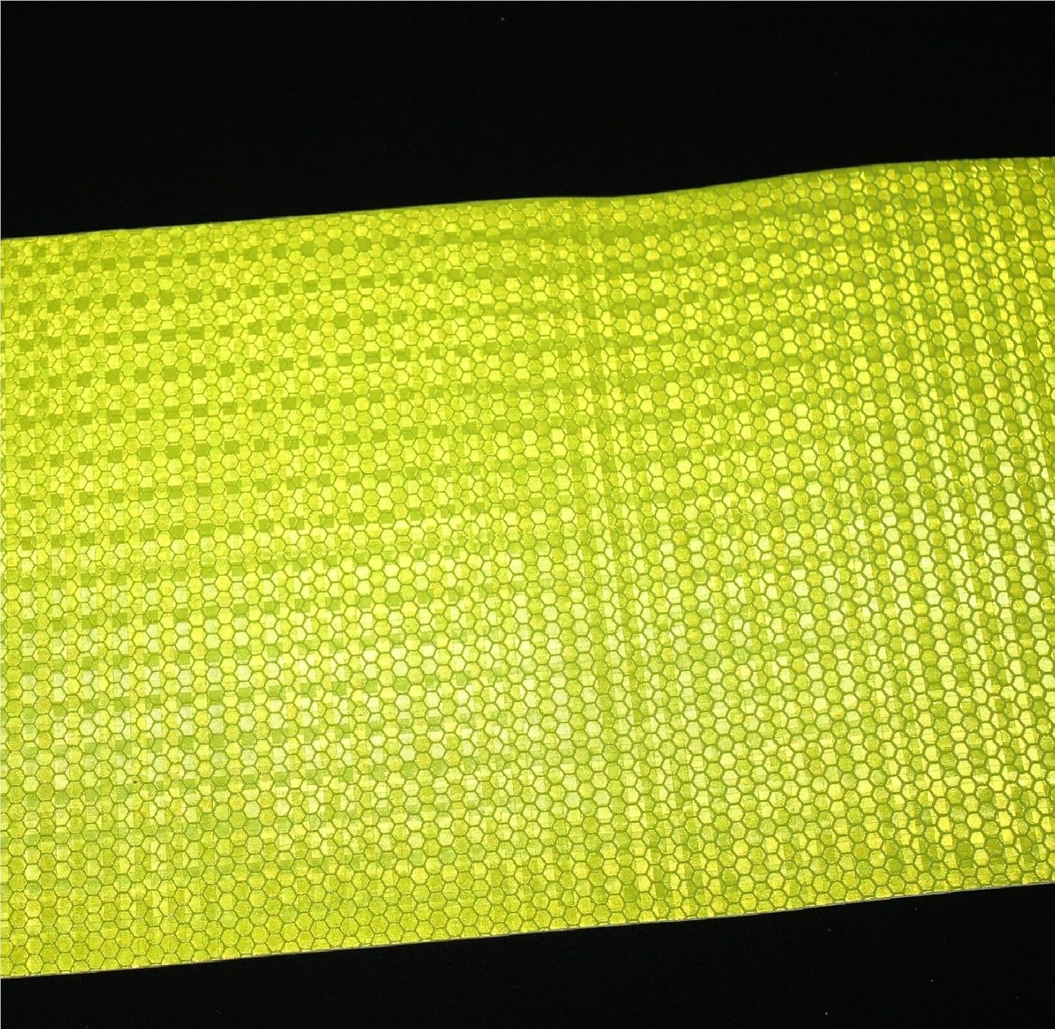 Fluorescent Yellow Reflective Tape Outdoor Waterproof 8 inch Wide, High Visibility Warning Safety Industrial Marking Tape (68 feet)