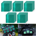 Non Fading Green Reflective Stickers 3 inch X 3 inch, Outdoor Waterproof High Visibility Warning Safety Adhesive Reflector Tape (50 Pcs)