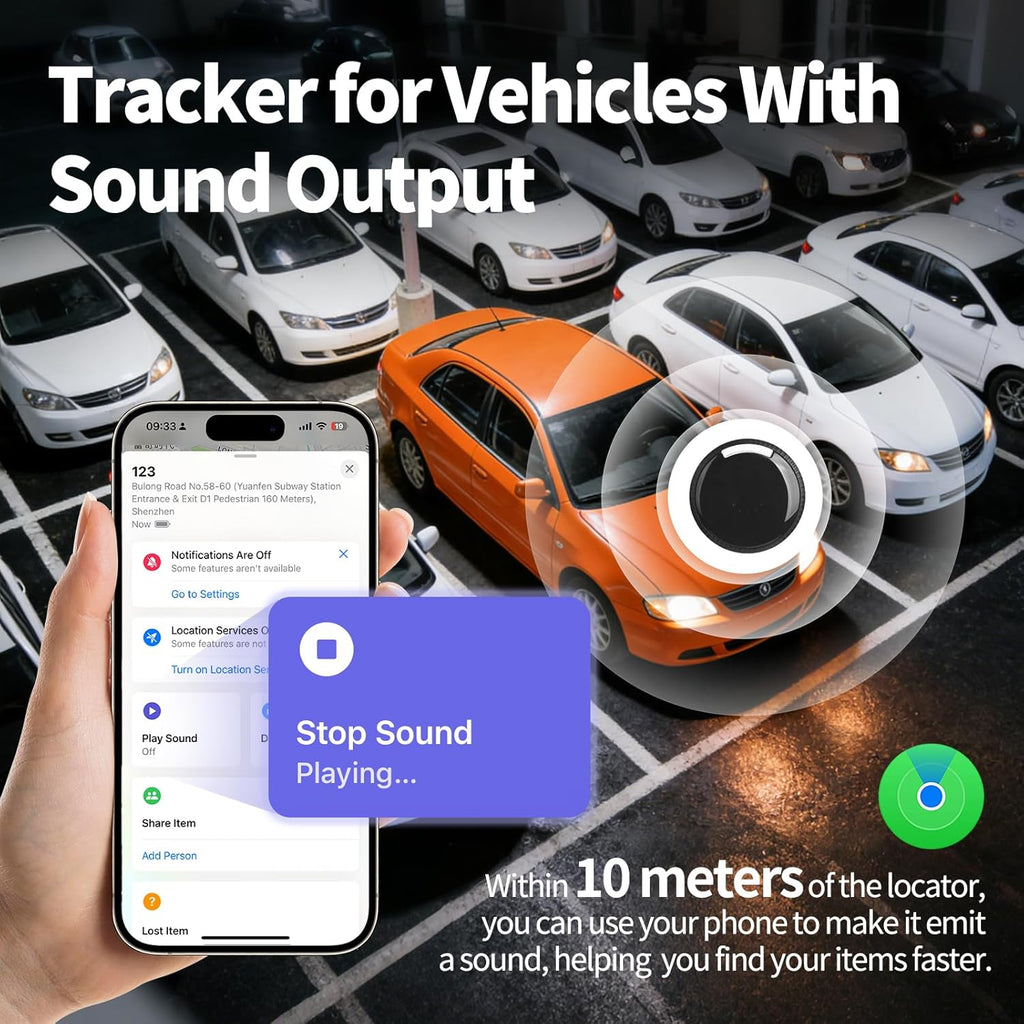 Owfeel Mini Portable GPS Tracker for Vehicles, Global Tracking, Undetectable GPS Car Tracker, No Monthly Fee/No SIM Card, Tracker Device for Kids, Dogs, Cars, Elderly, Compatible with iOS & Android