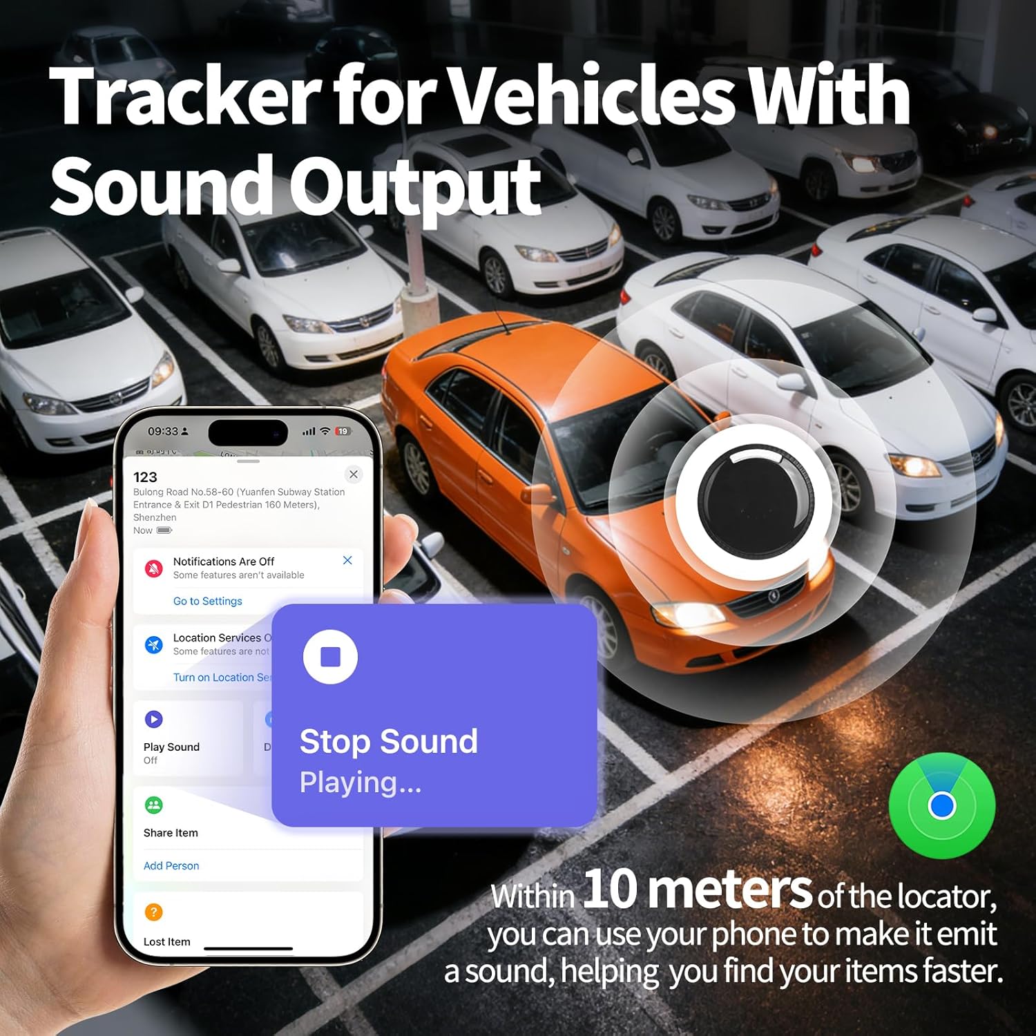Owfeel Mini Portable GPS Tracker for Vehicles, Global Tracking, Undetectable GPS Car Tracker, No Monthly Fee/No SIM Card, Tracker Device for Kids, Dogs, Cars, Elderly, Compatible with iOS & Android