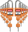 TRADESAFE Lockout Tagout Locks Set - 10 Orange Keyed Alike Padlocks, 2 Keys Per Lock, OSHA Compliant Loto Locks for Lock Out Tag Out Stations, Premium Grade