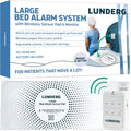 Lunderg Large Bed Alarm for Elderly Adults - Wireless Sensor Pad (20” x 30”) & Pager - Safety Bed Alarms and Fall Prevention for Elderly and Dementia Patients - for Patients That Move a lot