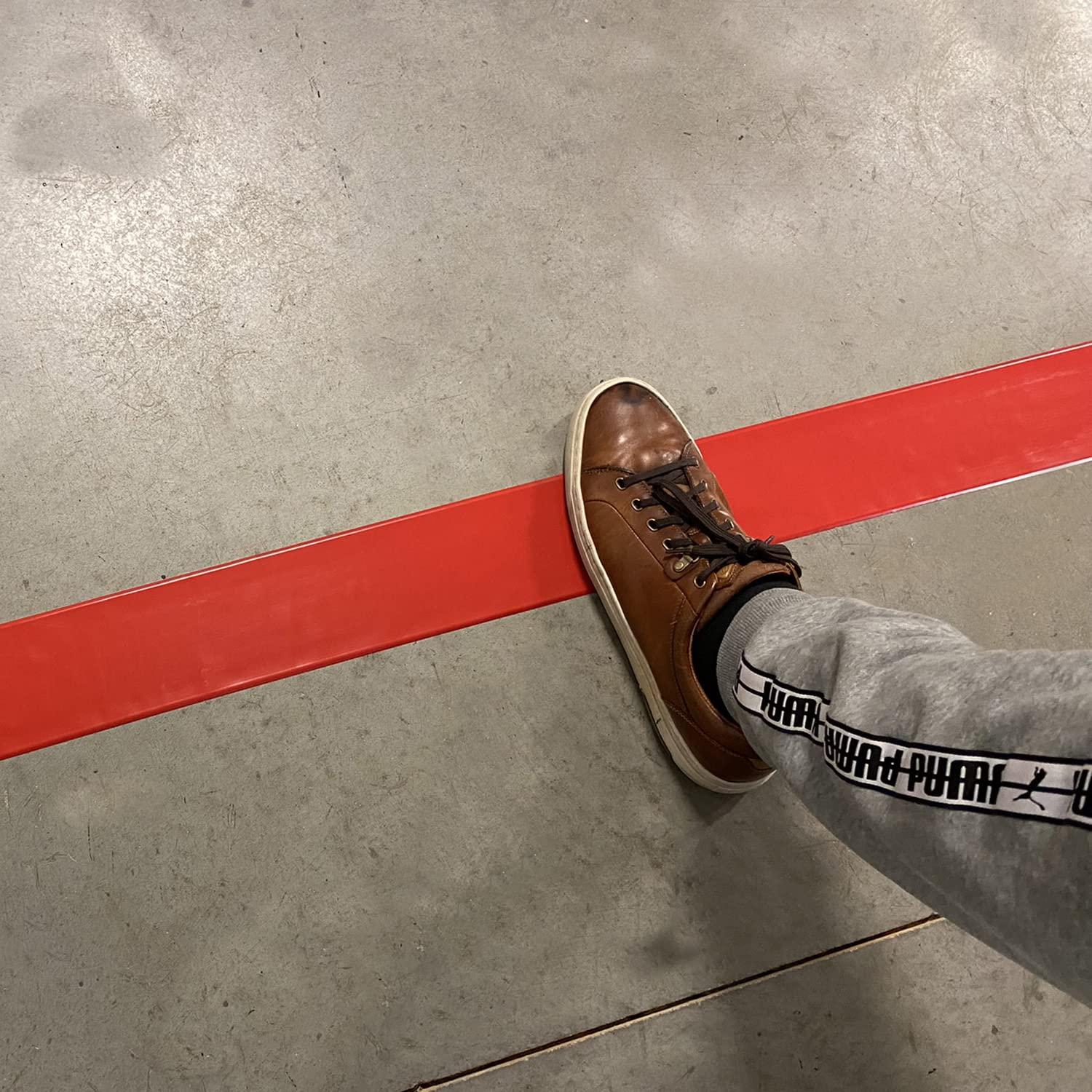 SmartSign Red 2 inch x 100 feet Floor Marking Tape, 32 mil Vinyl Floor Tape, Superior Mark Industrial Use Safety Tape with Beveled Edges, Strong Adhesive, for Gym/Warehouse/Courts