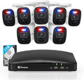 Swann Security Camera, 1080p DVR Bullet Surveillance Cameras with 1TB HDD, 8 Channel 8 Cam, Indoor Outdoor Wired Surveillance Camera, Color Night Vision, Heat Motion Detection, LEDs