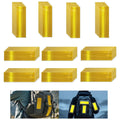 Non Fading Yellow Reflective Stickers 2 inch X 6 inch, Outdoor Waterproof High Visibility Warning Safety Adhesive Reflector Tape (100 Pcs)