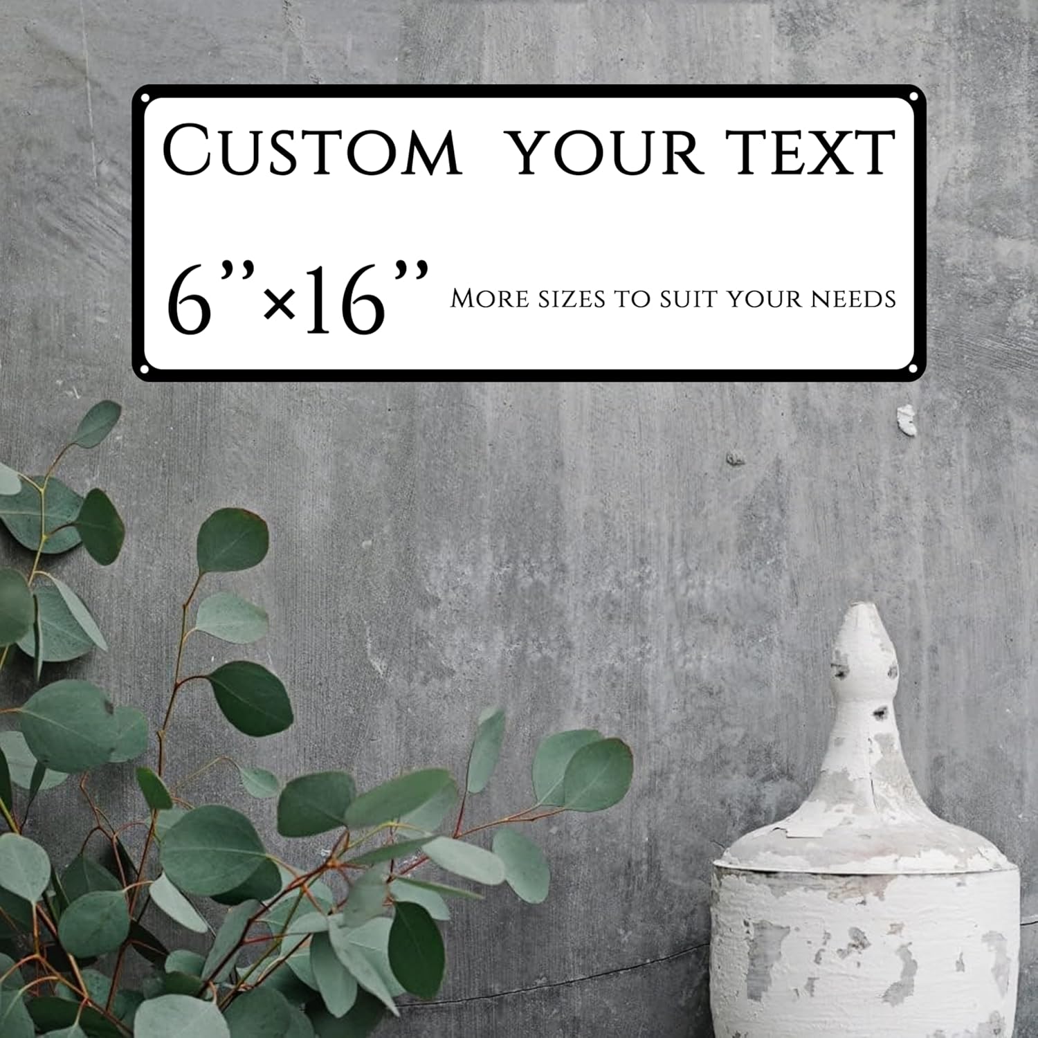 custom street sign,Custom Sign, Aluminum Weatherproof Metal Sign Multiple Sizes,indoor， Customize for Doorplates, nameplates, Business, Workplace, office, Home, Delivery Signs(6 * 16 Inch)