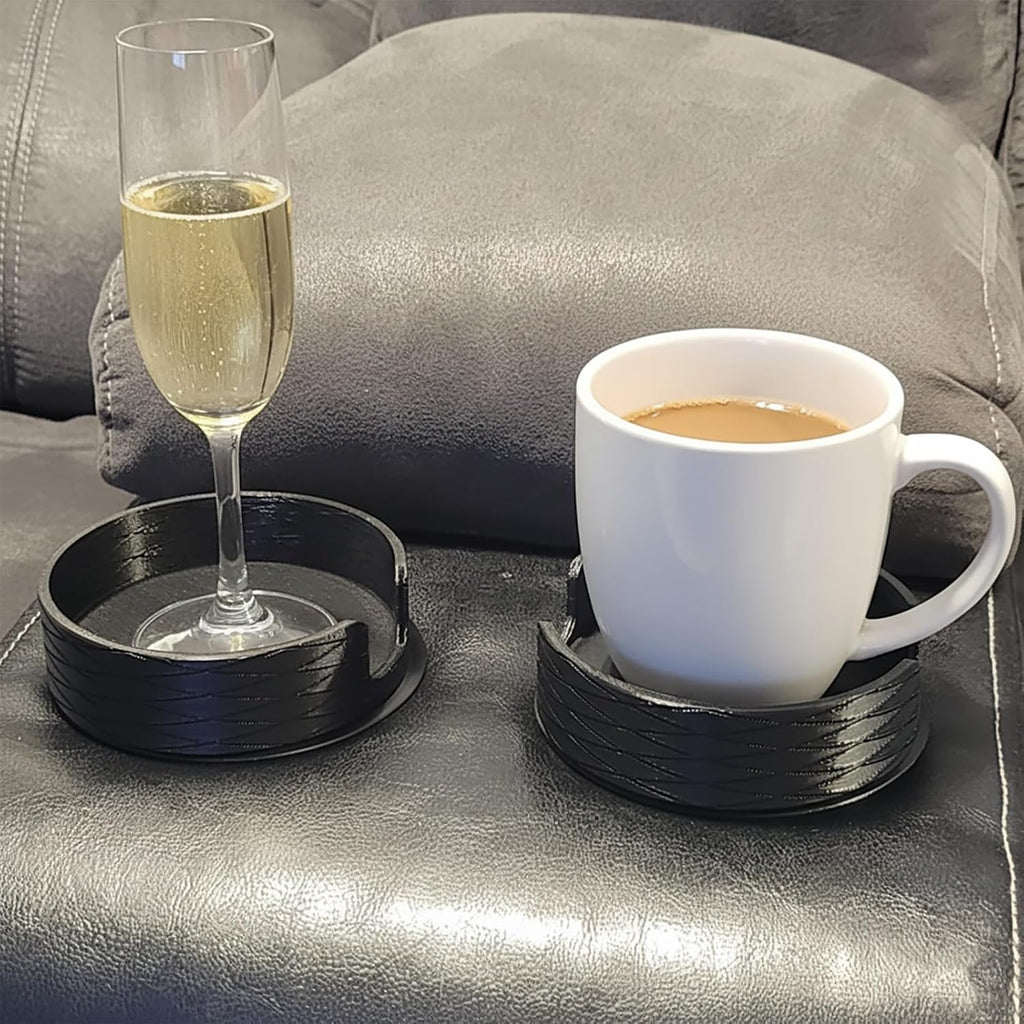 Universal Couch Cup Holder Adapter Insert | Expands to 4" for Mugs & Wine Glasses | Spill-Free Drink Storage on Sofa