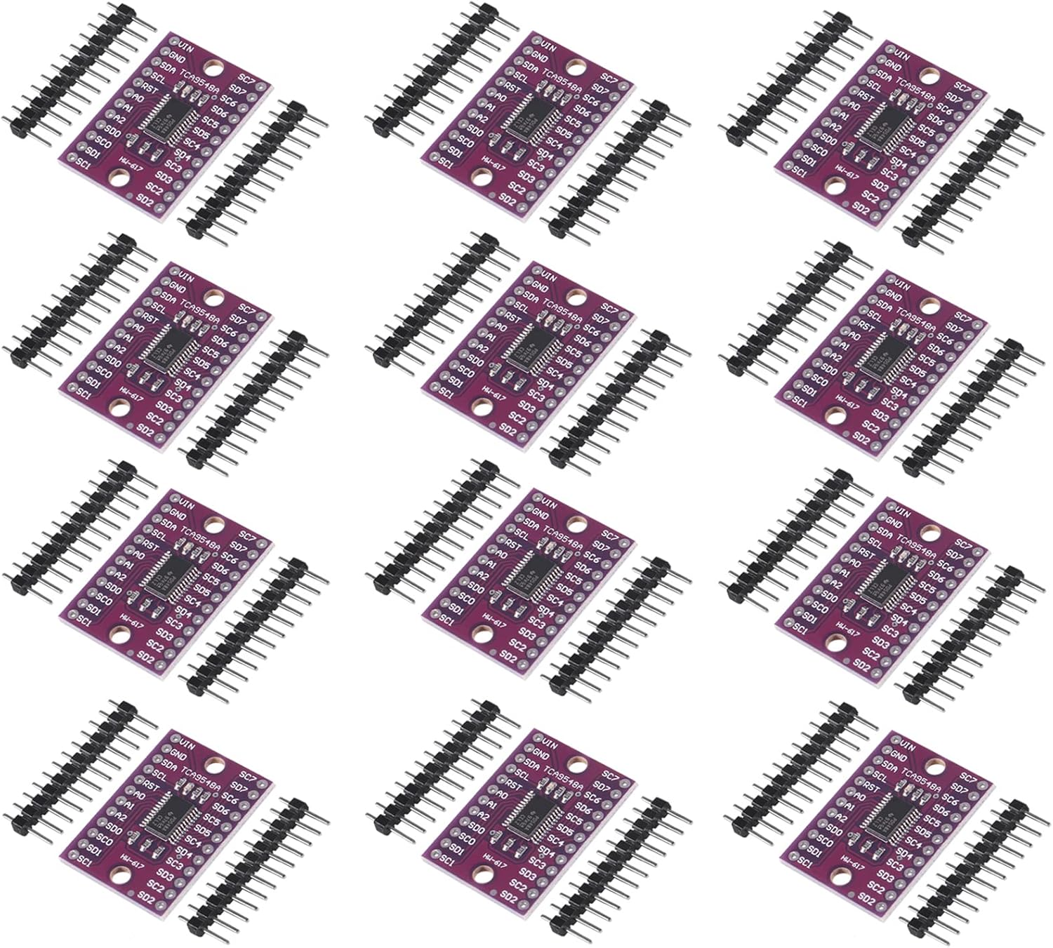 AITRIP 12PCS TCA9548A I2C IIC Multiplexer Breakout Board Module 8 Channel Expansion Development Board for Arduino