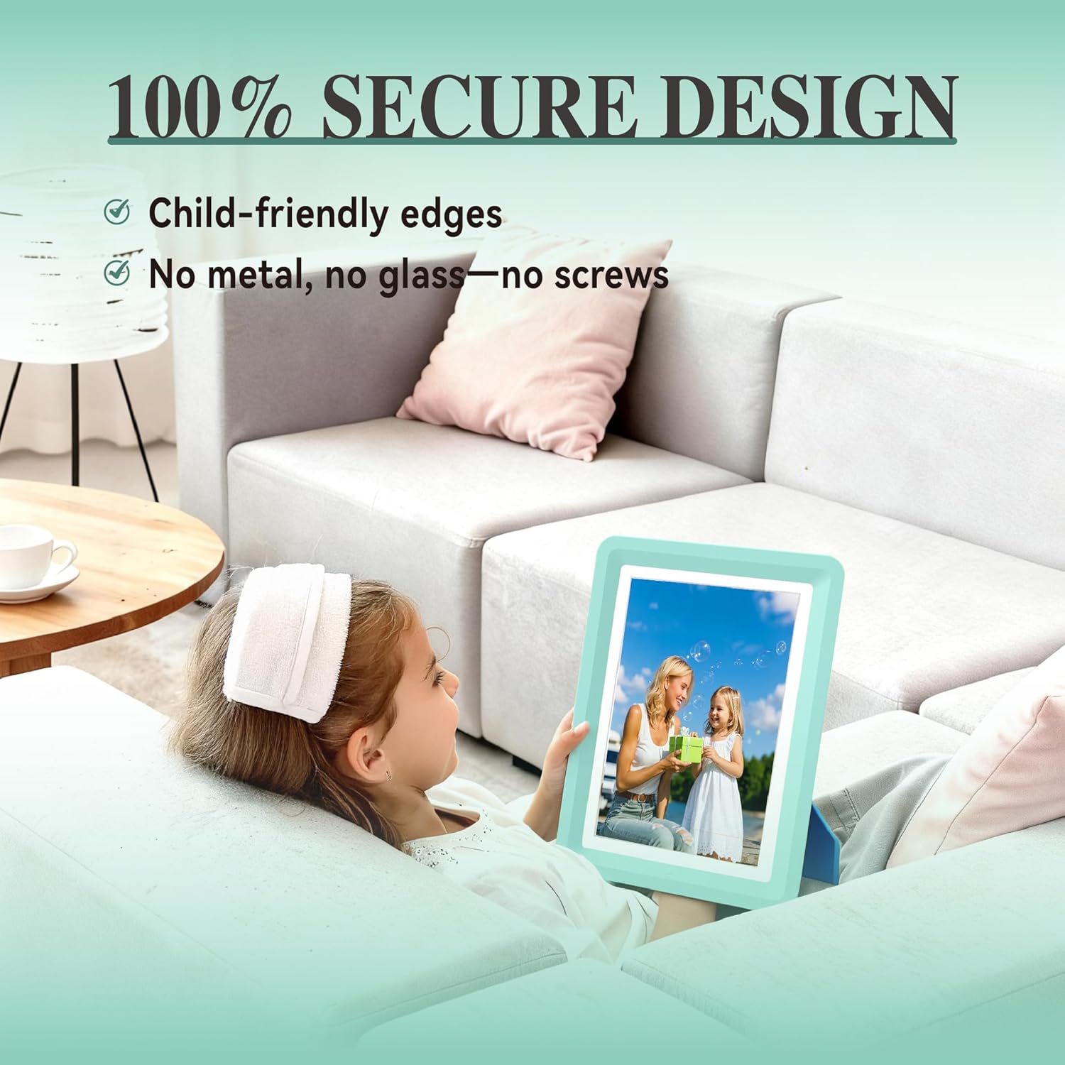 Green 5x7 Picture Frame with Acrylic Front 10 Pack, ABS Frame for 5x7 or 4x11 Photos, Shatterproof UV-Resistant Tabletop Photo Frame, Vertical/Horizontal Display for Home Décor