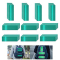 Non Fading Green Reflective Stickers 2 inch X 6 inch, Outdoor Waterproof High Visibility Warning Safety Adhesive Reflector Tape (100 Pcs)