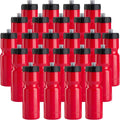 50 Strong Sports Water Bottles – Reusable 22 oz BPA-Free Plastic Bottles with Pull Top Cap – Made in USA – Top Rack Dishwasher Safe – Fits Most Bike Cages Brand