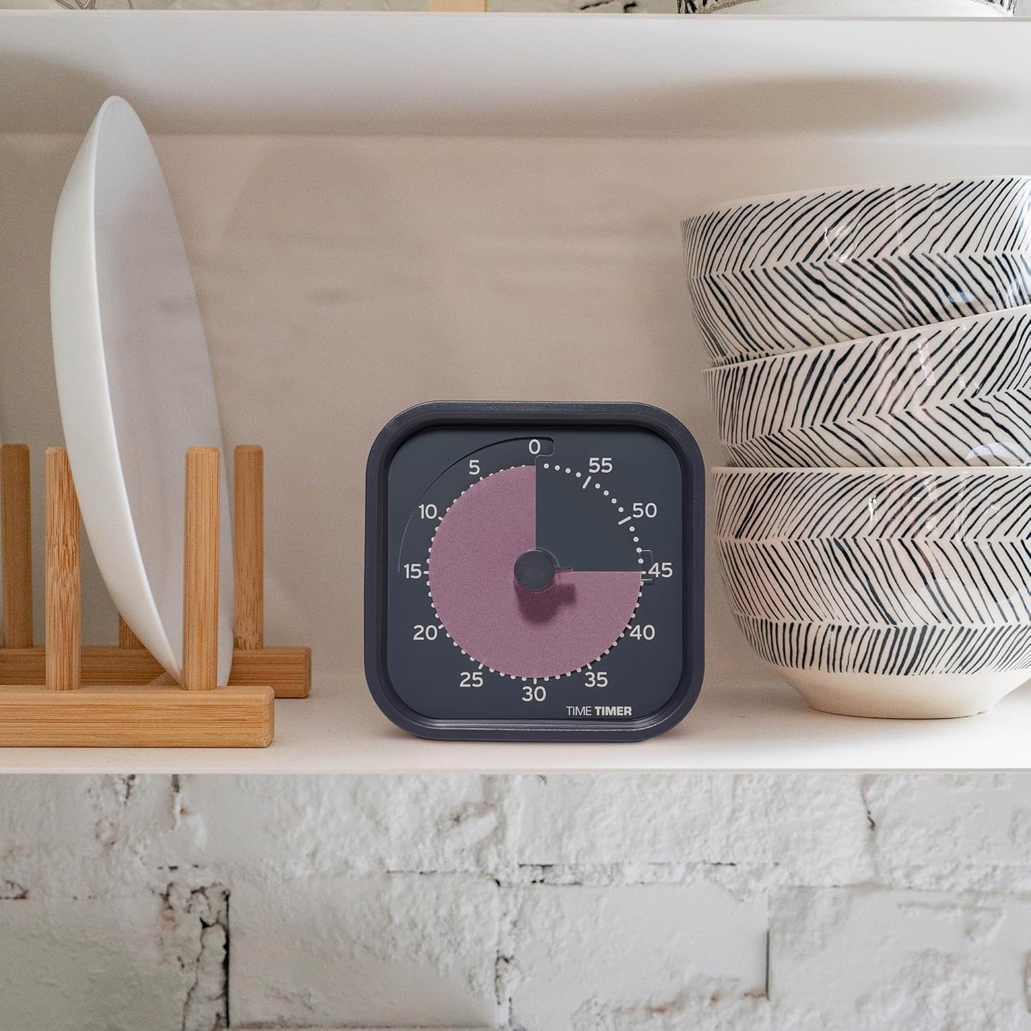 Time Timer MOD Home - Metallic Series - Individual Sized 60 Minute Visual Countdown Timer for ADHD, Adults, Students, and Pomodoro with Silent Operation (Metallic Storm)