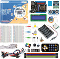 ACEBOTT Basic Starter Kit for ESP32, Total 96 Items, Electronics Starter Kit Compatible with Arduino & Scratch, Electronics Components Kit with Detailed Tutorial, Upgradeable Wooden Structures