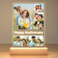 Custom Picture Frames with Photo, Personalized Photo Frame with Night Light, Customized Gifts for Couple, Personalized Anniversary Valentines Day Gifts for Women Men Her Him Boyfriend Girlfriend